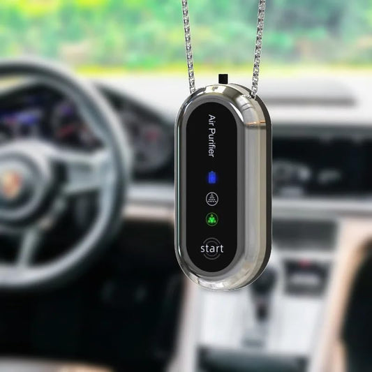 YOURKARTS.COM Car Hanging Air Purifier Necklace | Portable Personal Air Cleaner with USB Charging | Negative ion Generator Without a Filter, it Doesn't Need to be Replaced for Life