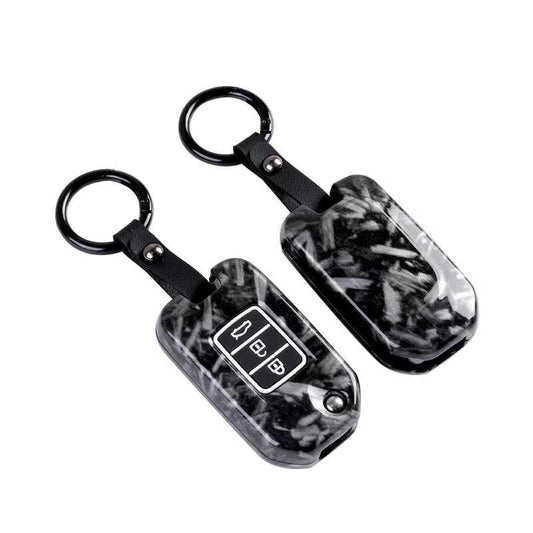 YOURKARTS.COM Car KeyCover ABS Carbon Case Anti-Break Compatible Baleno,Grand Vitara,XL6,Swift,Brezza Celerio Ignis,Ertiga,Dzire,Fronx,Urban Cruiser,Glanza,Hyryder 2 Button Key