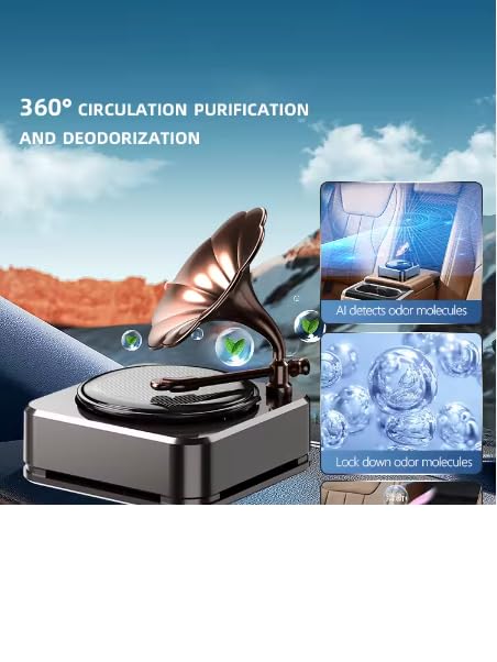 YOURKARTS.COM Metal solar gramophone car perfume For Car Decoration & Air Freshener