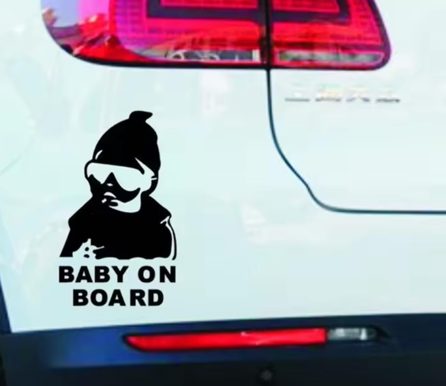 YOURKARTS Baby on Board Car Sticker - Safety and Alert Sign for Vehicles