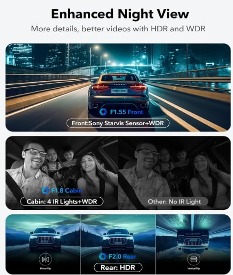 T18 Touch Screen 4K Ultra HD Dash Cam with ADAS|GPS Logger |WiFi|Parking Monitoring|G-Sensor|170 ° Wide Angle|Super Capacitor|Upto 256|18month Warranty