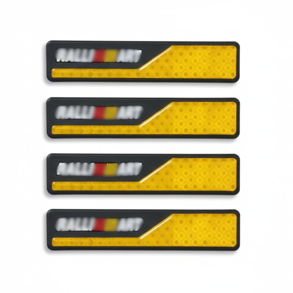 YOURKARTS.COM Car Door Edge Guards Protector Anti-Collision Strip Reflector Sport Design & Clear Options | Flexible Silicon & PVC Edge Guard (Ralli Art)