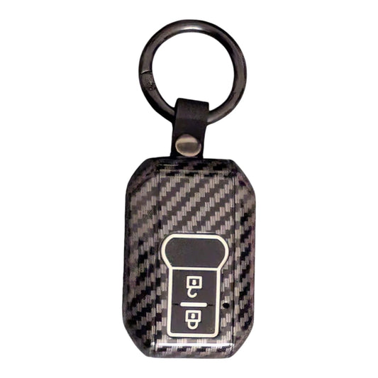 YOURKARTS.COM Car KeyCover ABS Carbon Case Anti-Break Compatible Baleno,Grand Vitara,XL6,Swift,Brezza Celerio Ignis,Ertiga,Dzire,Fronx,Urban Cruiser,Glanza,Hyryder 2 Button Key (Carbon Strip)