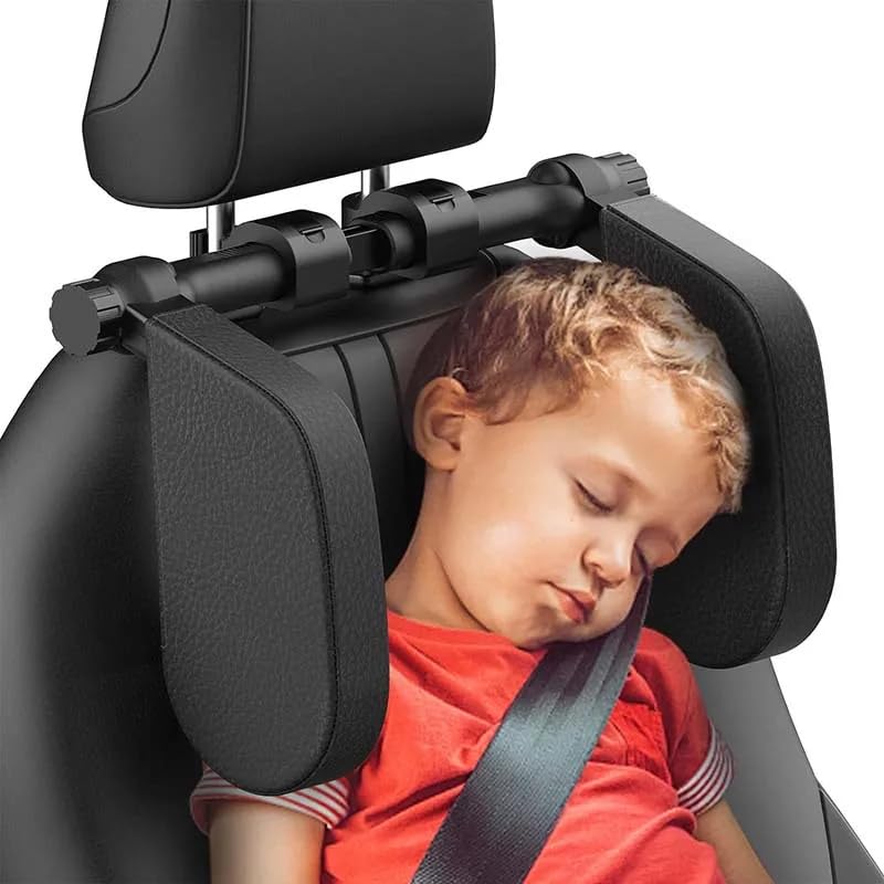 YOURKARTS.COM Headrest Cushion|Car Seat Headrest Support Pillow for Kids|Adjustable Travel Sleeping Head Support for Car|Side Neck Protector for Children & Adults|Universal Fit for Most Car Seats