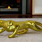 Realistic Luxury Golden Leopard | Jaguar Showpiece for Car & Home Decor Gold)
