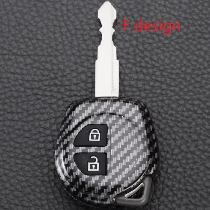 Carbon Style ABS Key Cover for Maruti Swift, Dzire, Baleno & Ertiga 2-Button Keys