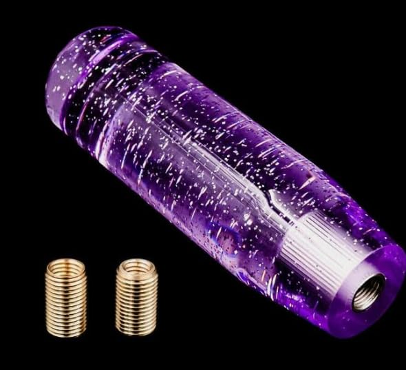 YOURKARTS Gear Shift Knob Crystal Sparkle Styling 15CM & 10CM Sporty Handle Universal Gear Head for Manual Automatic Cars | Sleek Transparent Design with Shimmer Effect (Green, 15cm)