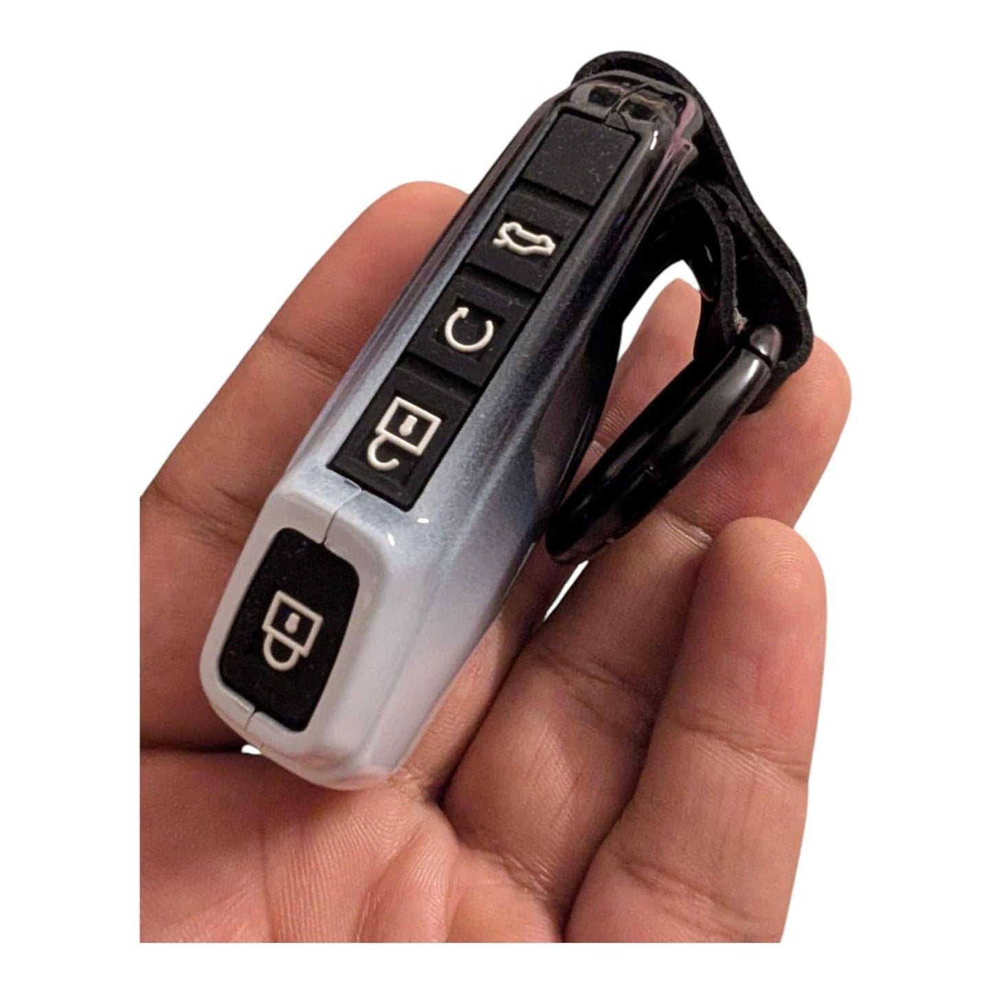 YOURKARTS.COM Car Key Cover Premium Design –Compatible with Kia Seltos 2024 2023 Facelift HTX | Carens Clavis X Line | Sonet Facelift 4 Button Smart Key - Black (Shade)