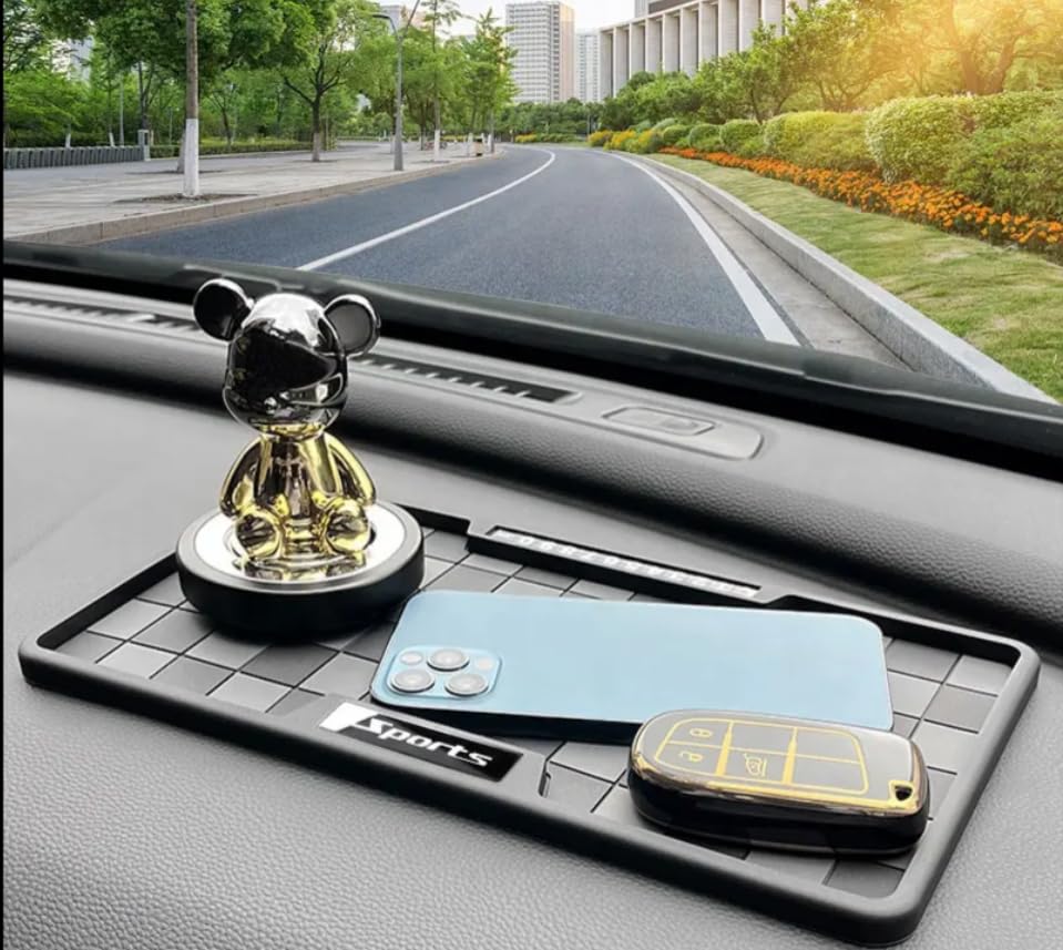 YOURKARTS.COM Anti-Slip Dashboard Mat – Universal Sticky Rubber Grip Pad for All Smartphones, Sunglasses & Car Keys | Premium Non-Slip Dashboard Holder Mat