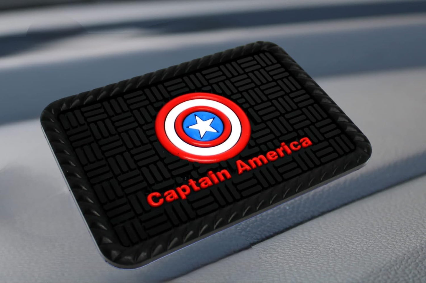 YOURKARTS.COM Secure Grip Non-Slip Car Dashboard Mat – Anti-Skid Pad for Phone, Sunglasses, Keys | Unique Spiritual Decor | car Accessories 2025 (Captain)