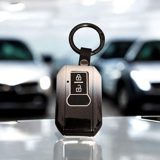 YOURKARTS.COM Car KeyCover ABS Carbon Case Anti-Break Compatible Baleno,Grand Vitara,XL6,Swift,Brezza Celerio Ignis,Ertiga,Dzire,Fronx,Urban Cruiser,Glanza,Hyryder 2 Button Key (Shade)