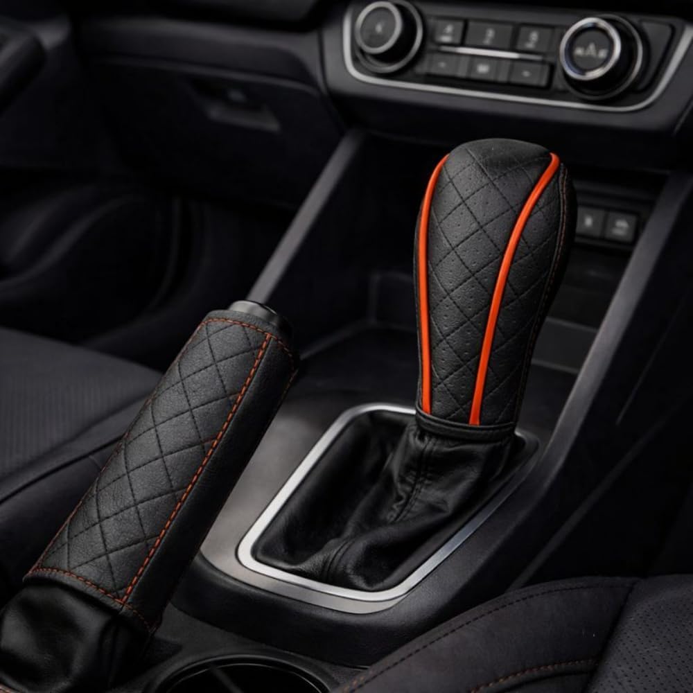 Car Gear Knob Cover & Handbrake Cover Set Universal Fit for Car, Car Interior Accessory