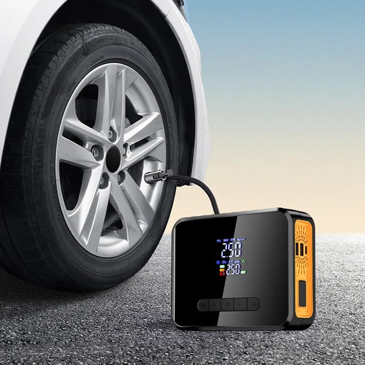 YOURKARTS.COM 2-in-1 Car Jump Starter & Tyre Inflator – 8000mAh Emergency Power Bank, 12V 1000A Peak Output, Dual USB Charging, LED Flashlight, 500A Start Current, 60W Air Compressor (CX-319)