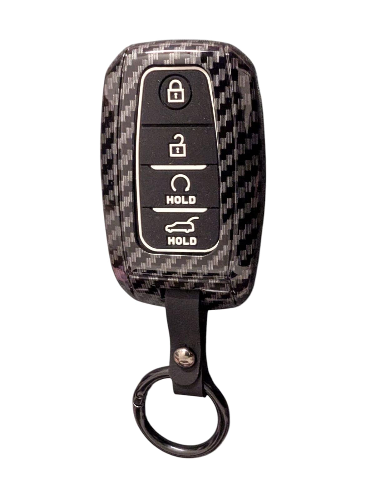YOURKARTS.COM Car Key Cover Premium Design – Compatible with Kia Car Keys for Kia Seltos, Carens, Sonet - 4 Button Smart Key