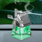 YOURKARTS.COM Automatic Rotation Air Freshener – Solar Powered Car Perfume Diffuser with Racing Wheel & Windmill Design | Rotating Dashboard Fragrance for Car Interior (Windmill)