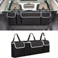 YOURKARTS.COM Car Trunk Organizer with Multiple Storage Pockets, Black, Backseat Hanging Storage Bag, Adjustable Straps, Automotive Interior Organization