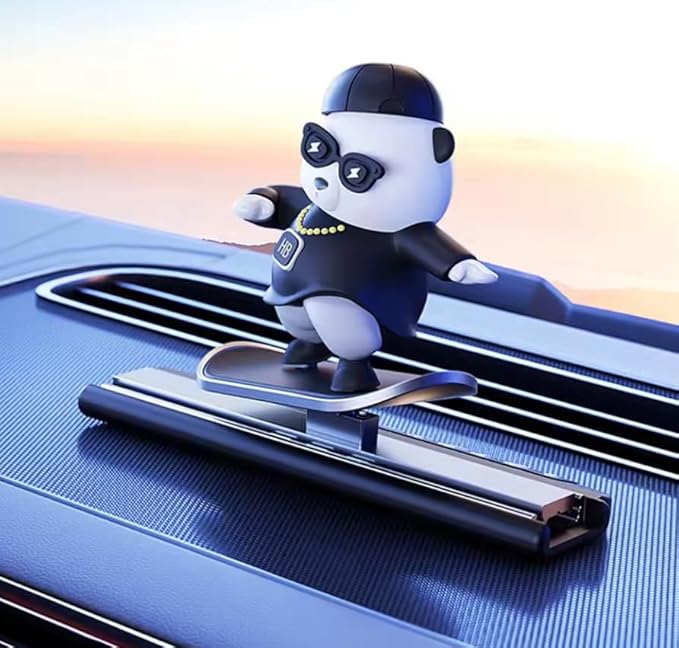 YOURKARTS.COM Car Skateboard Sliding Teddy Ornaments Cute Car Interior Deshboard Decorations for Car, Office, Home