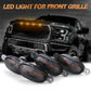 YOURKARTS.COM 4 Pieces Smoked LED Lens Front Grille Running Light universal for car