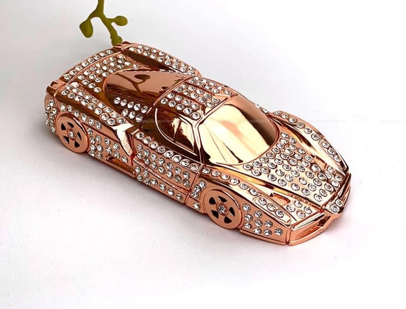 Yourkarts Car Air Freshener with Aromatherapy – Full Metal Long-Lasting Perfume with Elegant Diamond-Encrusted Car Design