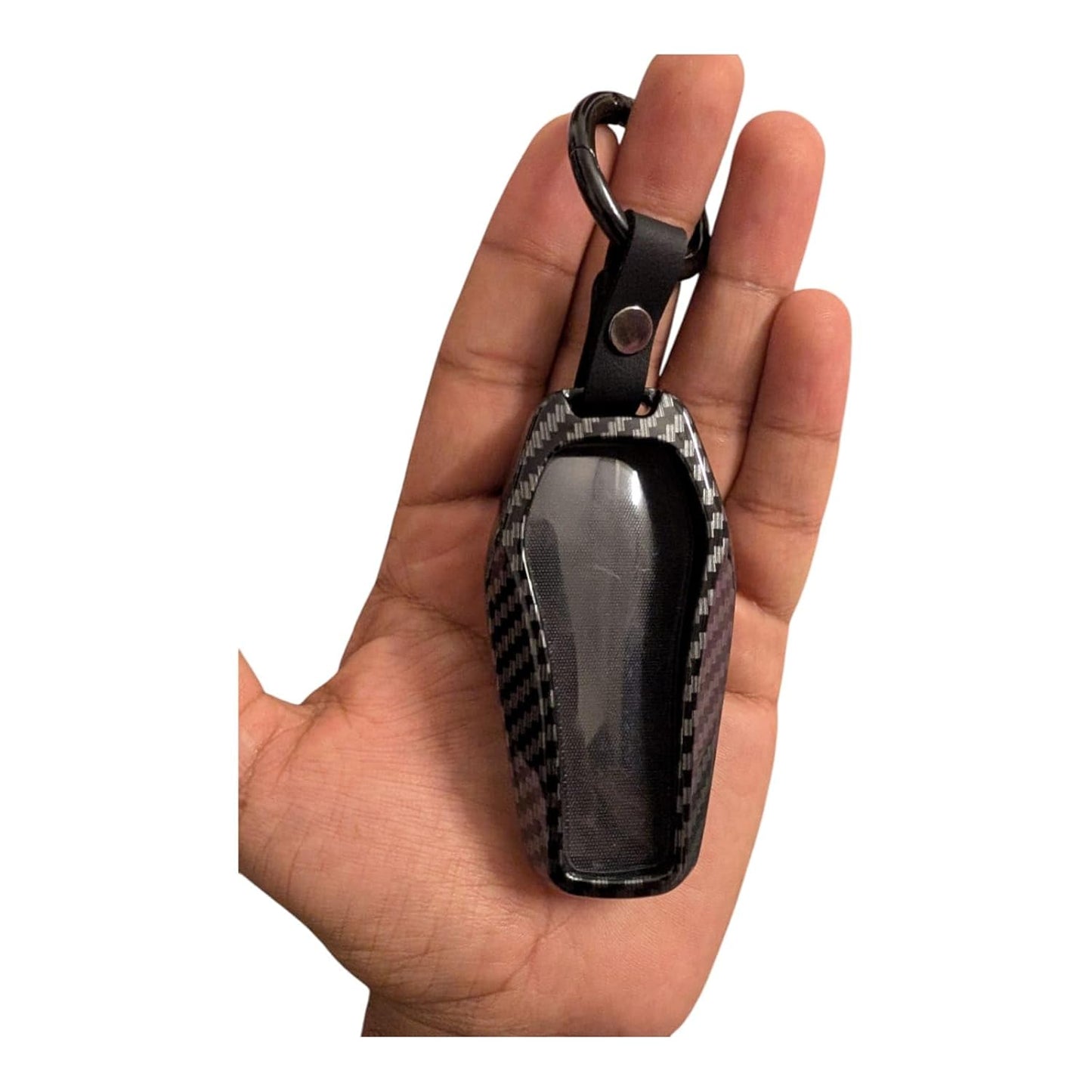 YOURKARTS.COM Car Key Cover Premium Carbon Pro Design – Hard Case Anti-Break Key Shell Compatible with Byd Car Keys | Sporty Look Smart Key Protector | car Accessories 2025 (Carbon strip)