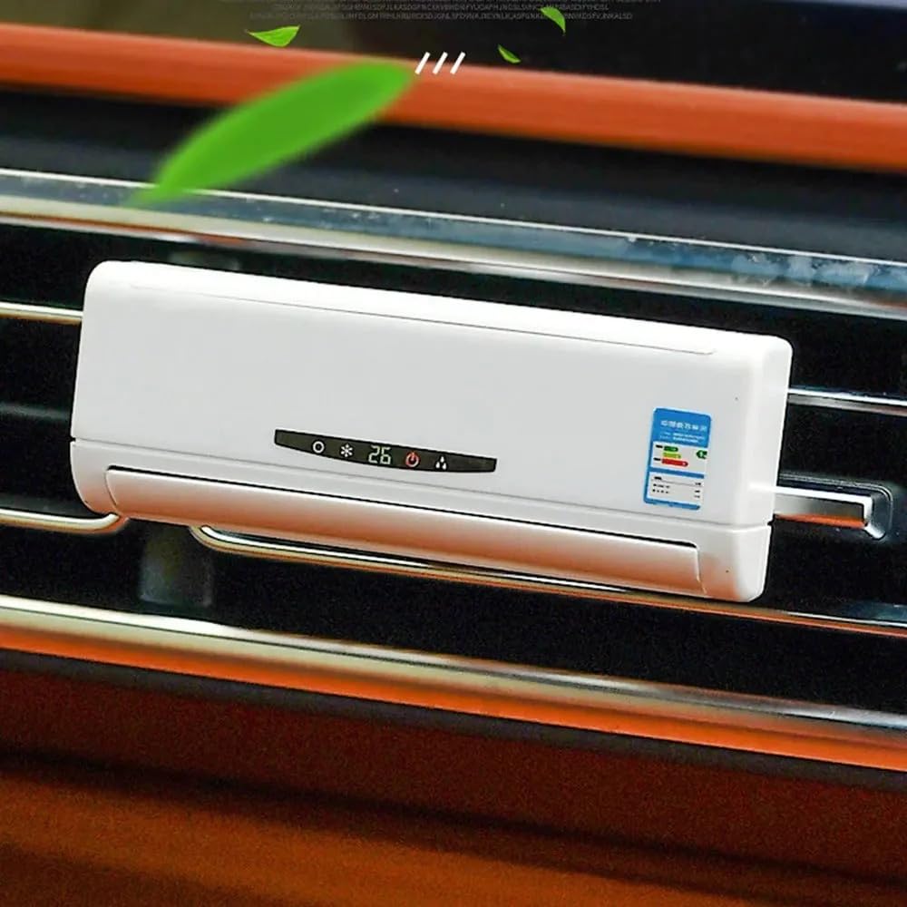 YOURKARTS.COM Miniature AC design Solar-Powered Car Air freshner with a built-in Perfume Diffuser