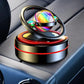YOURKARTS,COM Car Perfume Diffuser Rotating Solar Air Freshener Double-ring Aromatherapy Diffuser Scent Car Decoration Interior Accessories (Solar Metal 3 Crystal Ring)