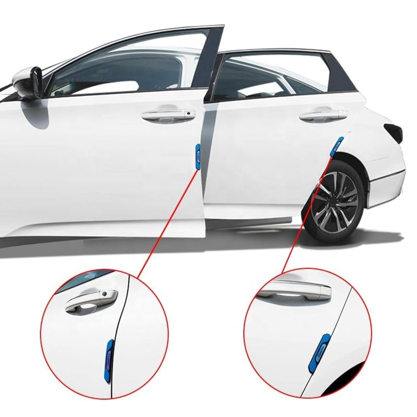 YOURKARTS.COM Car Door Edge Guards Protector Anti-Collision Strip Reflector Sport Design & Clear Options | Flexible Silicon & PVC Edge Guard