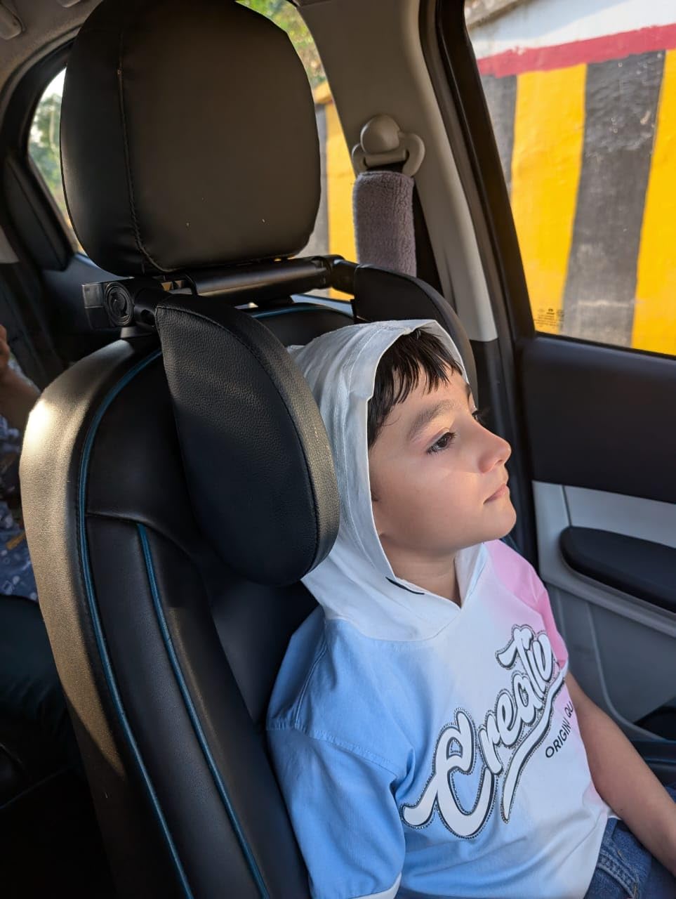 YOURKARTS.COM Headrest Cushion|Car Seat Headrest Support Pillow for Kids|Adjustable Travel Sleeping Head Support for Car|Side Neck Protector for Children & Adults|Universal Fit for Most Car Seats