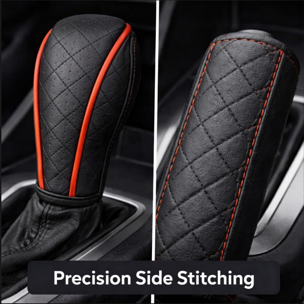 Car Gear Knob Cover & Handbrake Cover Set Universal Fit for Car, Car Interior Accessory