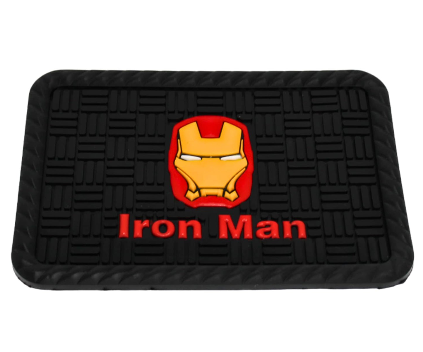 YOURKARTS.COM Secure Grip Non-Slip Car Dashboard Mat – Anti-Skid Pad for Phone, Sunglasses, Keys | Unique Spiritual Decor | car Accessories 2025 (Iron Man)