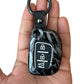 YOURKARTS.COM Car Key Cover Premium Carbon A+ Design – Compatible with Hyundai Grand i10 NIOS, Venue, i20, Aura, Creta 3 Button Smart Keycover with Keychain Flip Key Shell Case Holder Protector