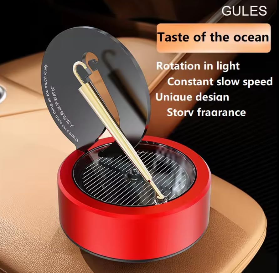 YOURKARTS.COM Trending New Rotating Umbrella Solar Car Essential Oil Diffuser | Air Freshener for Car