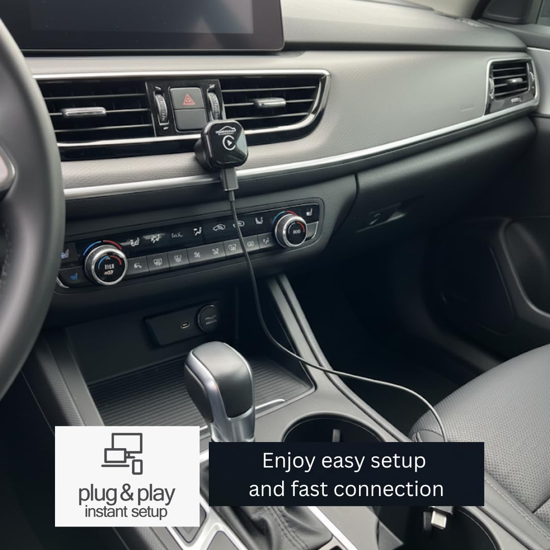 YOURKARTS.COM Adapter Wireless CarPlay & Android Auto Smart Car AI Box | Converts OEM Wired CarPlay to Wireless | Plug & Play, Fast Connection, Stable Performance