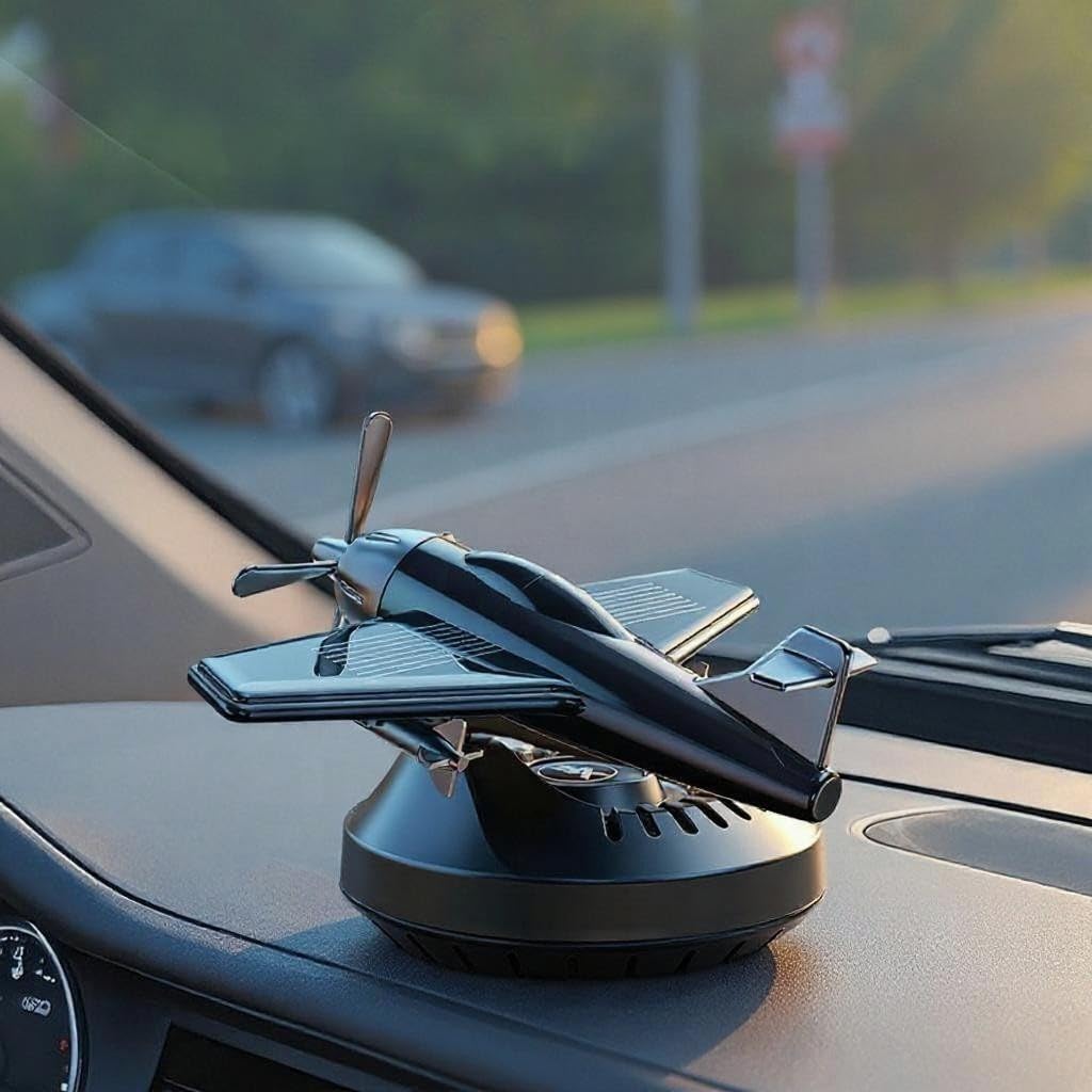 YOURKARTS.COM Solar spinning Glider Dashboard Perfume – 360° Rotating Solar Air Freshener with Built-in Plant-Based Fragrance, Spins with Turns car accessories 2025