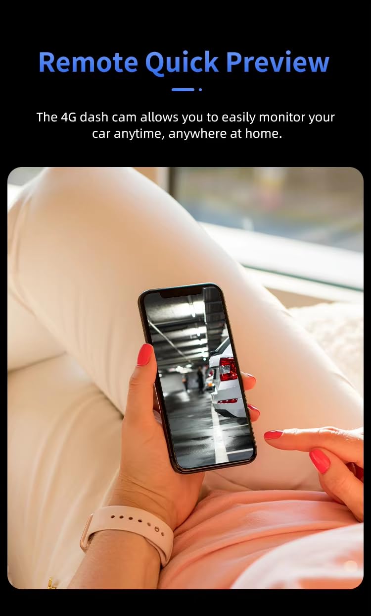 YOURKARTS.COM 4G Pro Dashcam 24/7 Remote Access, GPS Tracking, App Control, Geo-Fence Alerts, G-Sensor, Full HD DVR Recording, Smart Parking Monitor | Car Accessories 2025 18 Months Warranty