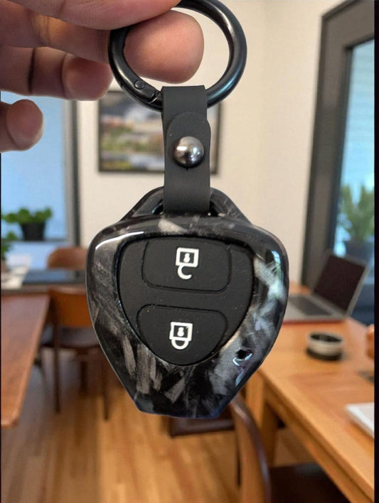 YOURKARTS.COM Car Key Cover Premium Carbon Pro Design Compatible with Old Toyota Innova | Fortuner | Corolla | Camry Find specific info