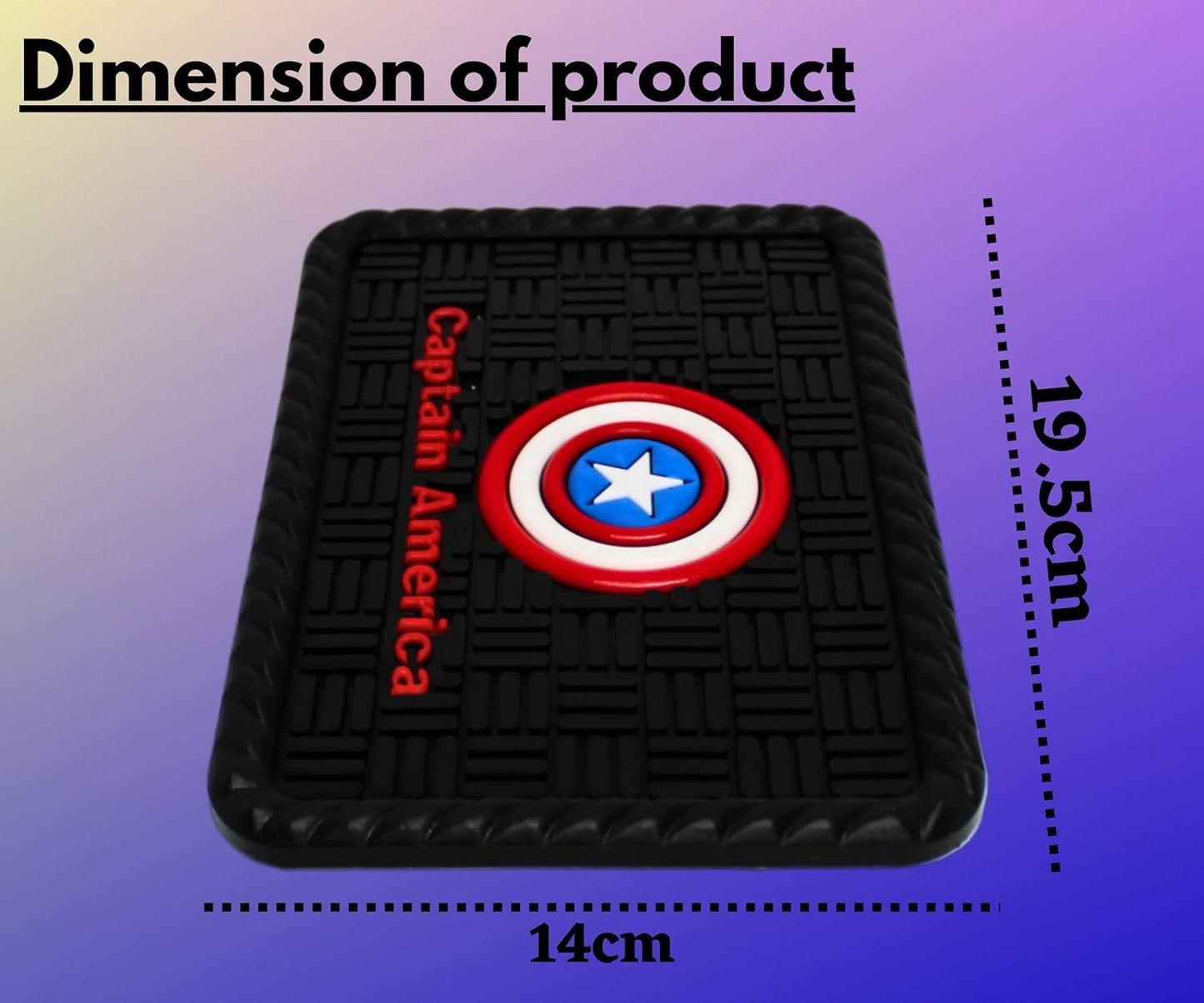 YOURKARTS.COM Secure Grip Non-Slip Car Dashboard Mat – Anti-Skid Pad for Phone, Sunglasses, Keys | Unique Spiritual Decor | car Accessories 2025 (Captain)