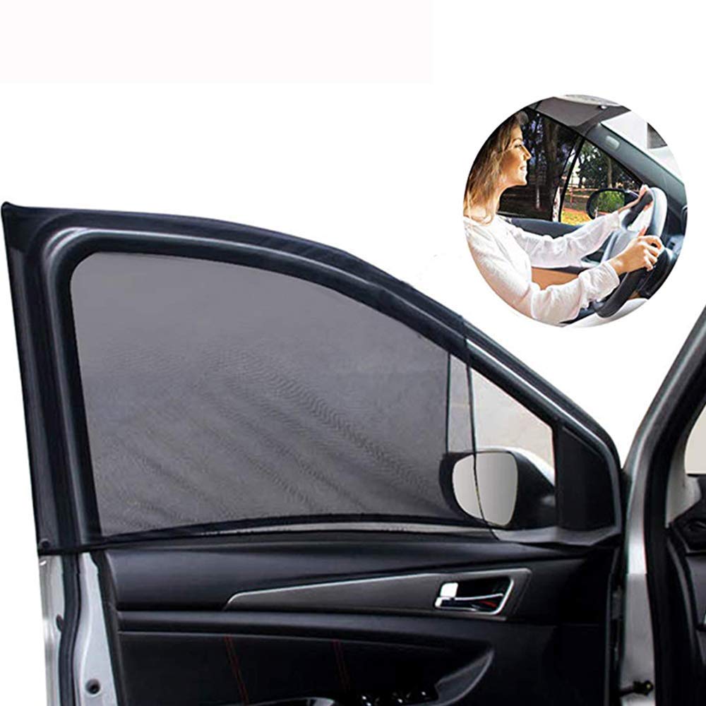 Car Window Curtains Pack of 2 - Front Side Window Sunshade Universal fit