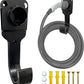 EV Charger Holder Wall Mount Kit – Charger Holster Dock & Heavy-Duty J-Hook Cable Organiser | EV Charger Cable Management Box for SAE J1772 Connector (EV Charger Tram Holder Hook)