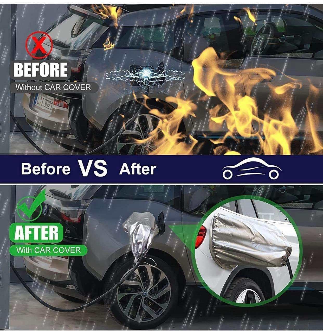 Waterproof EV Charging Port Cover – Magnetic Weatherproof Shield for Outdoor Charging | Protects EV Charging Tram from Rain, Dust & Snow | Universal Fit with Velcro Tight Seal