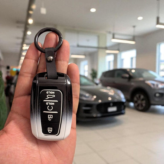 YOURKARTS.COM Car Key Cover Premium Design – Compatible with Kia Car Keys for Kia Seltos, Carens, Sonet - 4 Button Smart Key