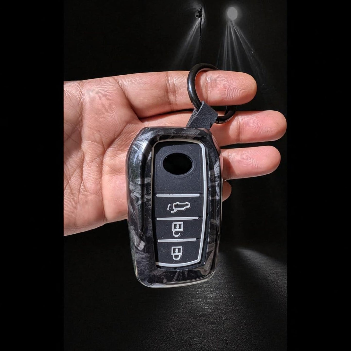 YOURKARTS.COM Car Key Cover ABS Carbon Case Anti-Break Key Shell Compatible for Toyota Fortuner | Hilux | Innova Crysta | Fortuner Legender | Innova HyCross | Land Cruiser Smart Key