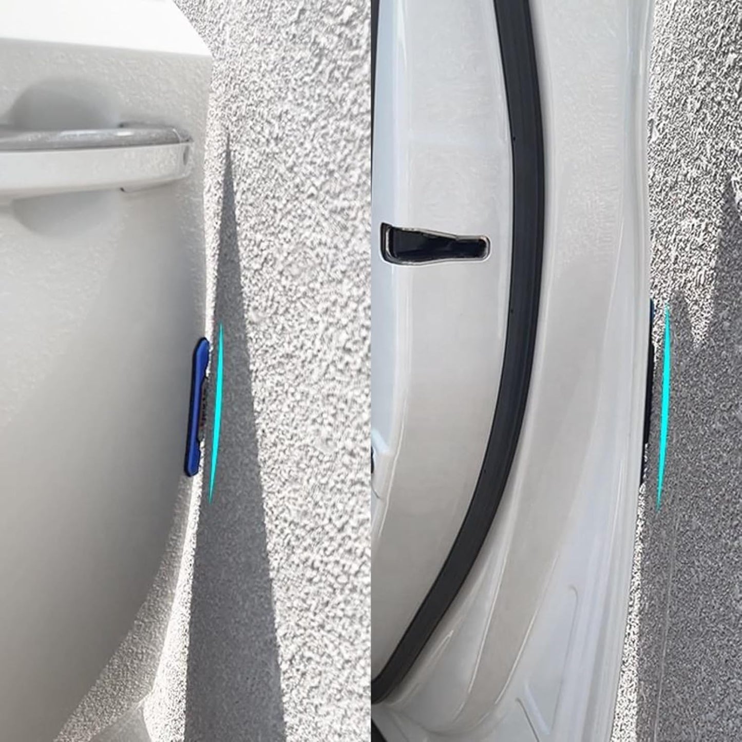 YOURKARTS.COM Car Door Edge Guards Protector Anti-Collision Strip Reflector Sport Design & Clear Options | Flexible Silicon & PVC Edge Guard (K i a)