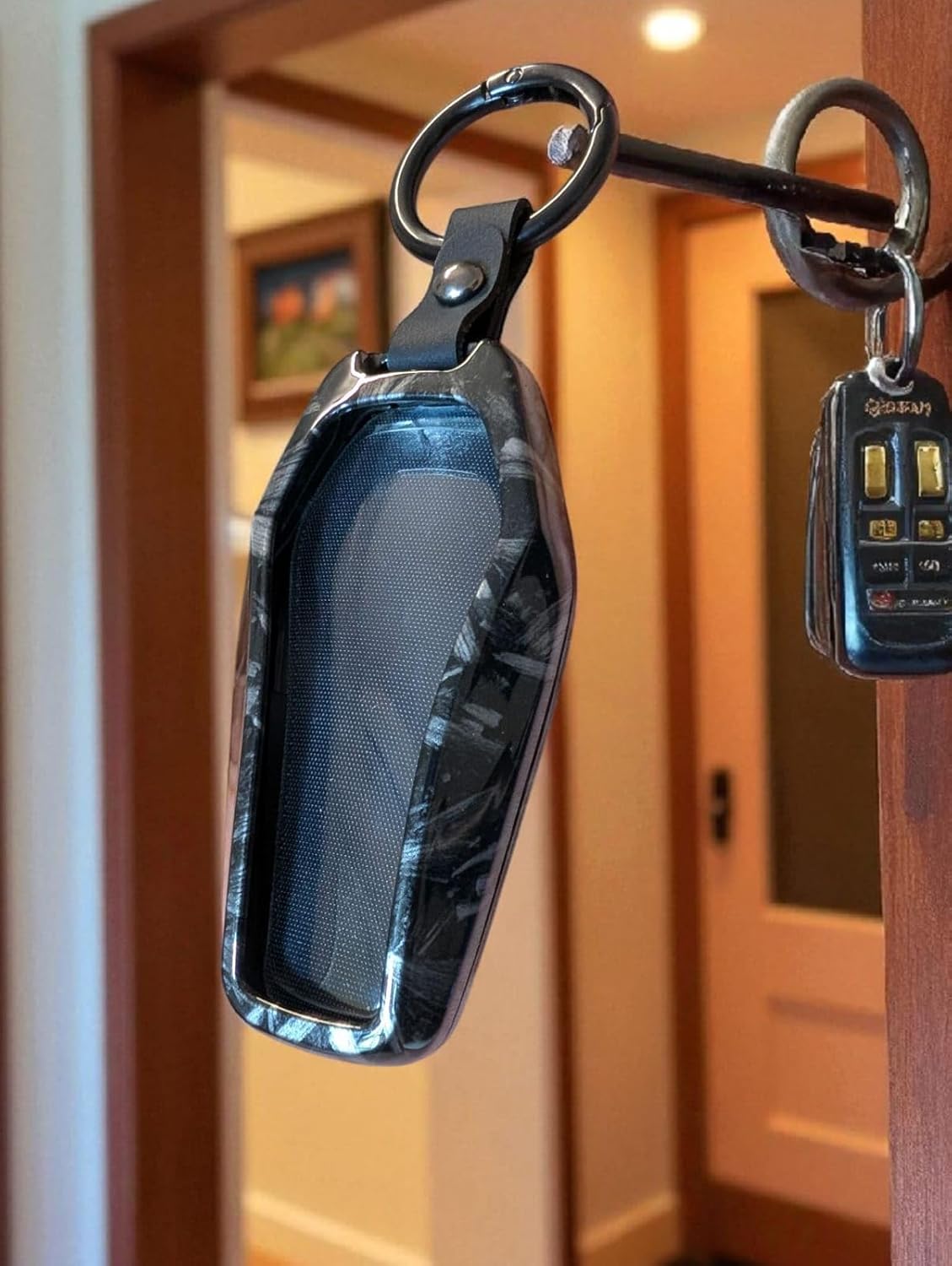 YOURKARTS.COM Car Key Cover ABS Carbon Case Anti-Break Key Shell Compatible for BYD Atto 3 Seal, Sealion,eMax7,3 button smart key (Carbon pack of 1)