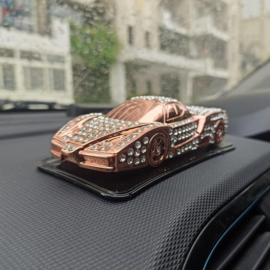 Yourkarts Car Air Freshener with Aromatherapy – Full Metal Long-Lasting Perfume with Elegant Diamond-Encrusted Car Design