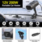 2-in-1 Portable Car Heater 12V 200W, Fast Heating Defogger & Defroster, Mini Heater