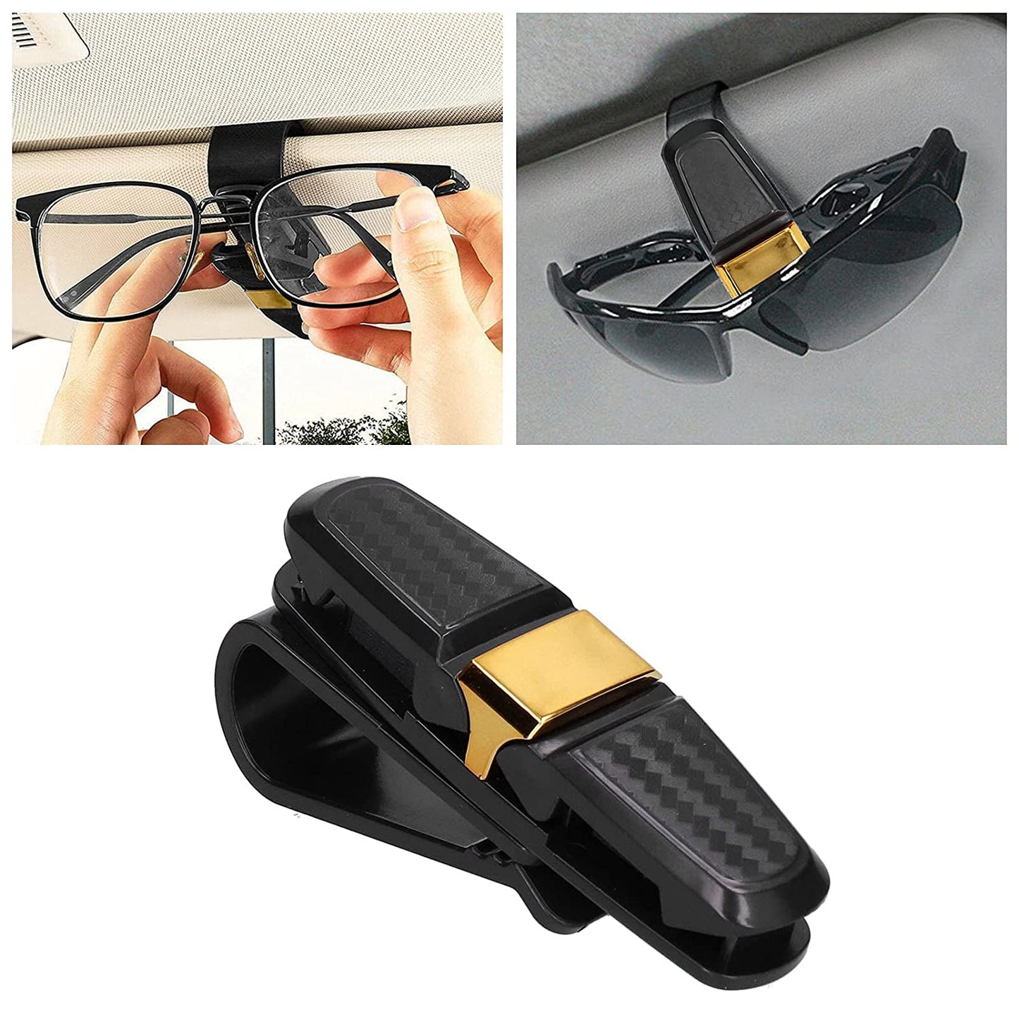 Glasses Holder for Car Sun Visor (Pack of 2)