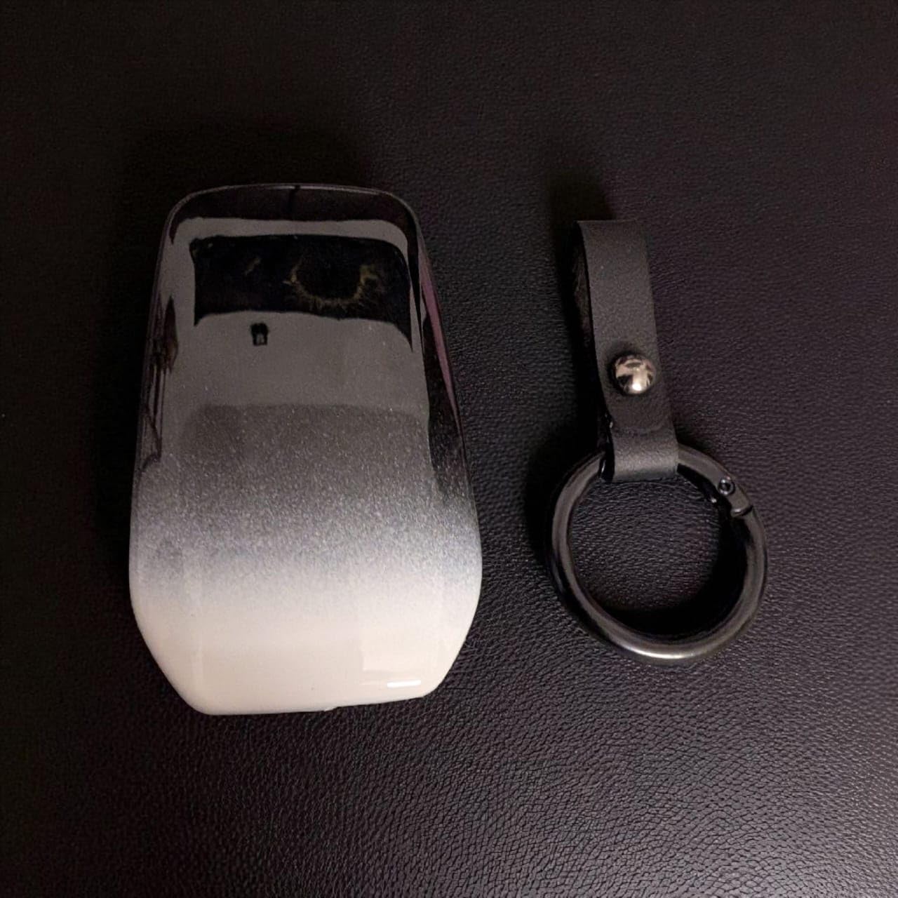 YOURKARTS.COM Car Key Cover ABS Carbon Case Anti-Break Key Shell Compatible for Toyota Fortuner | Hilux | Innova Crysta | Fortuner Legender | Innova HyCross | Land Cruiser Smart Key (Shade)