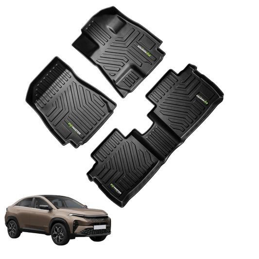 EV Car Floor Mats Compatible with Tata Curvv EV, Waterproof and Washable