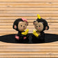 YOURKARTS Cute Couple Universal Anti-Slip Car Dashboard Pad - Multi-Color Sticky Rubber Pad with Superior Grip Technology (Monkey Couple)